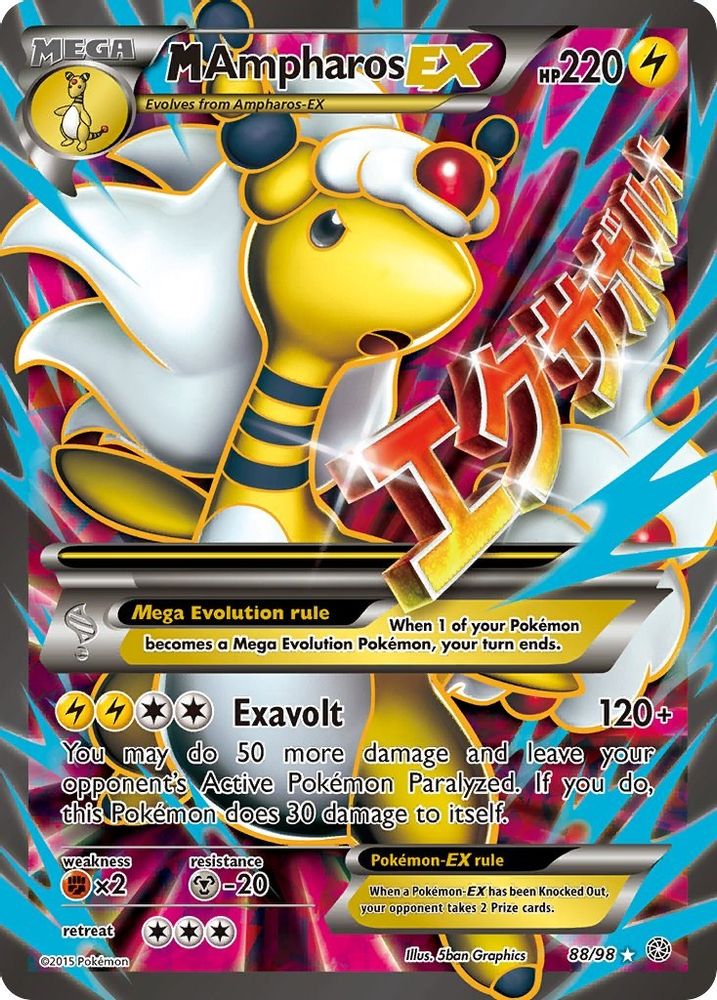 M Ampharos EX (88 Full Art) - Holofoil XY Ancient Origins - Ultra Rare