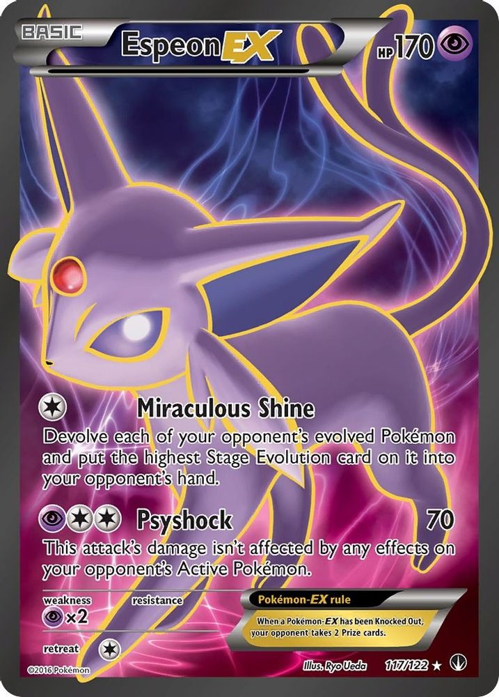 Espeon EX (Full Art) 117 - Holofoil XY BREAKpoint - Ultra Rare