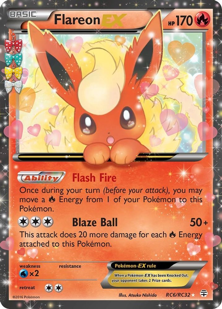Flareon EX RC6 - Holofoil Generations Radiant Collection - Ultra Rare
