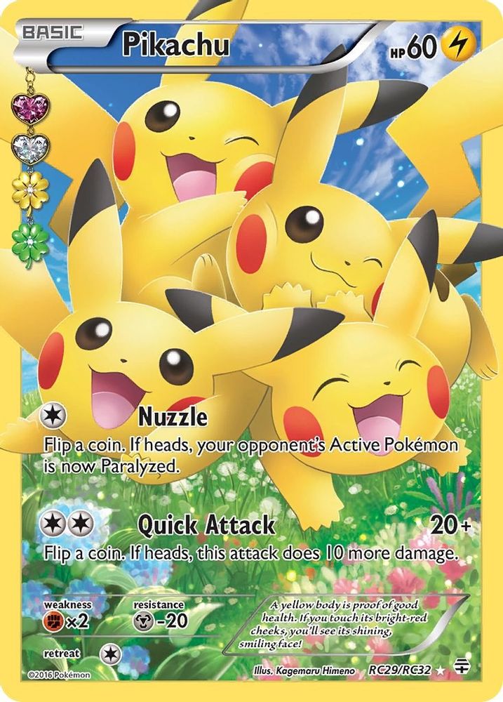 Pikachu (Full Art) RC29 - Holofoil Generations Radiant Collection - Ultra Rare