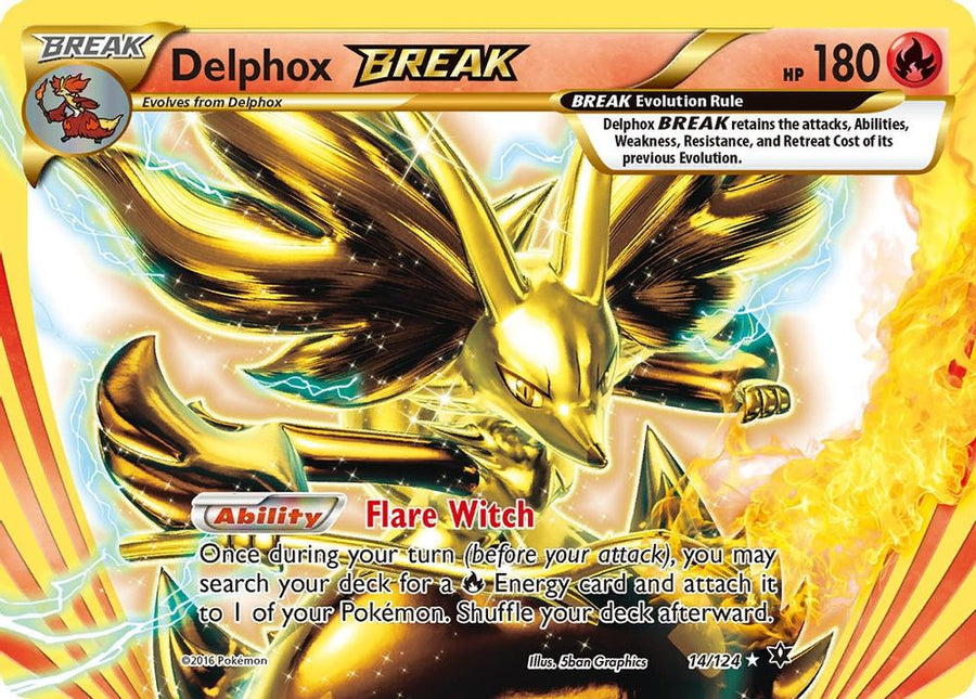 Delphox BREAK 014 - Holofoil XY Fates Collide - Rare BREAK