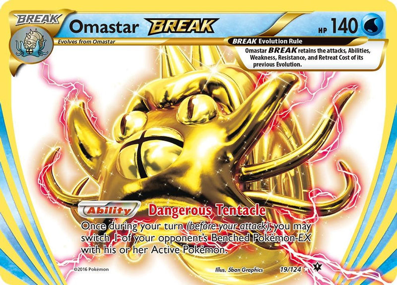 Omastar BREAK 019 - Holofoil XY Fates Collide - Rare BREAK
