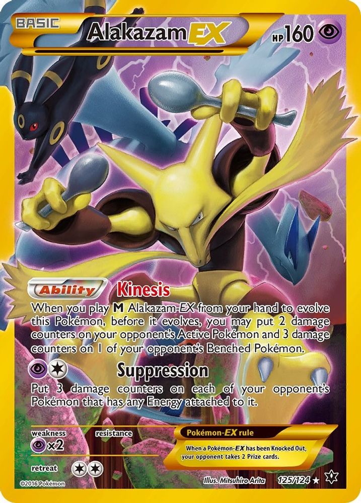 Alakazam EX (Secret) 125 - Holofoil XY Fates Collide - Secret Rare