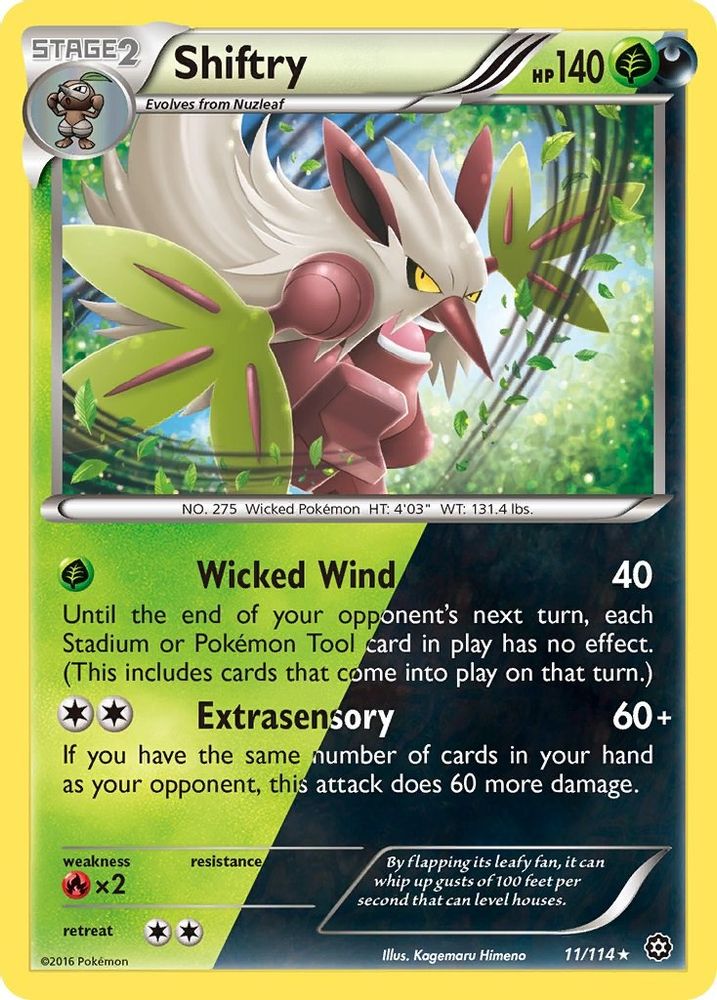 Shiftry 011 - Reverse Holofoil XY Steam Siege - Holo Rare