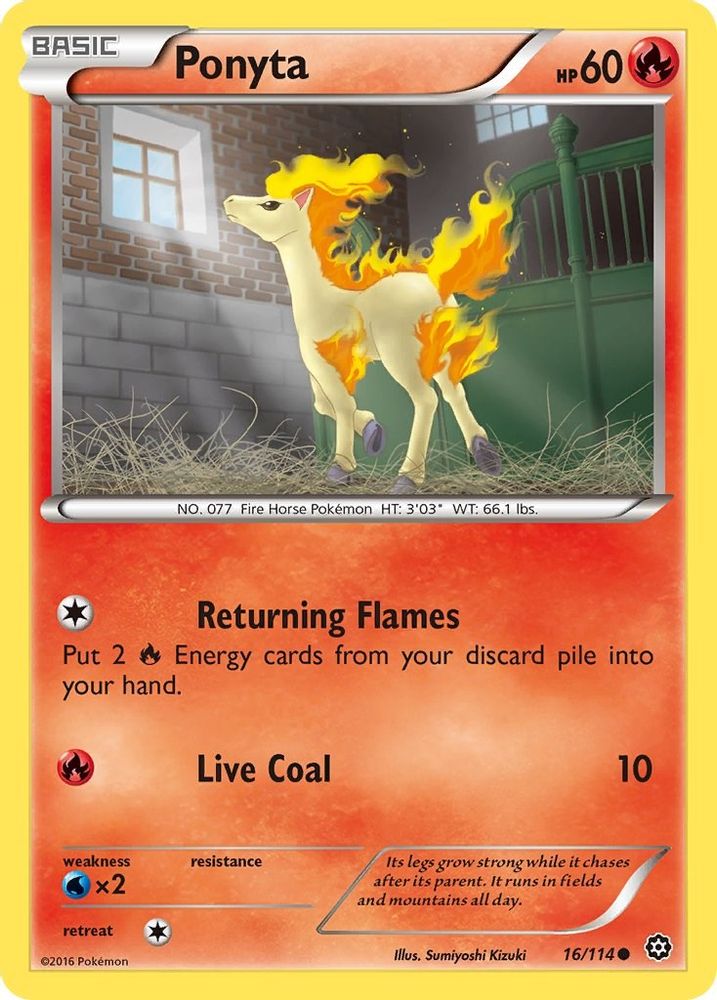 Ponyta 016 XY Steam Siege - Common