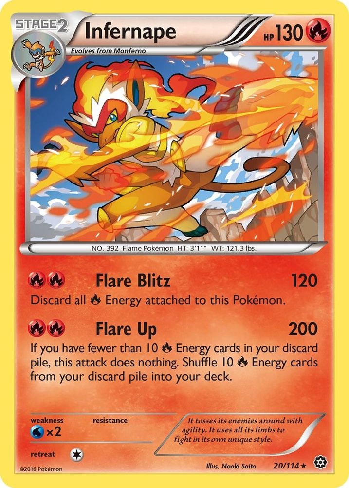 Infernape 020 - Holofoil XY Steam Siege - Holo Rare