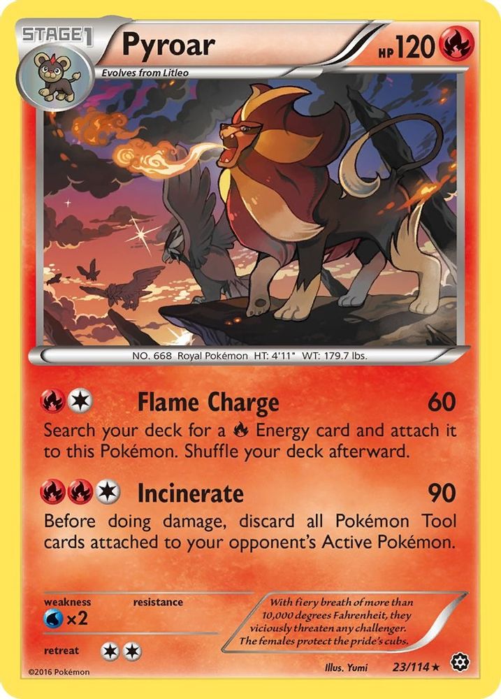 Pyroar - Reverse Holofoil XY Steam Siege - Rare