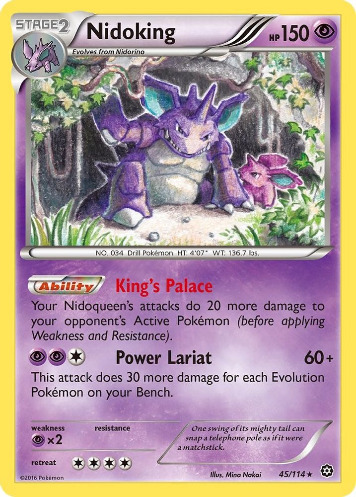 Nidoking 045 - Reverse Holofoil XY Steam Siege - Rare