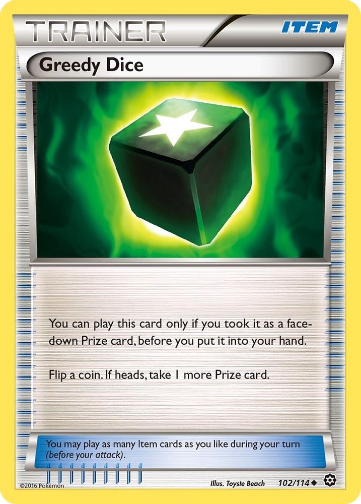 Greedy Dice 102 - Reverse Holofoil XY Steam Siege - Uncommon