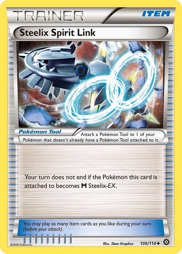 Steelix Spirit Link 106 - Reverse Holofoil XY Steam Siege - Uncommon