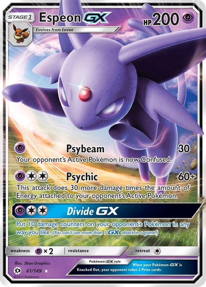 Espeon GX 061 - Holofoil SM Base Set - Ultra Rare