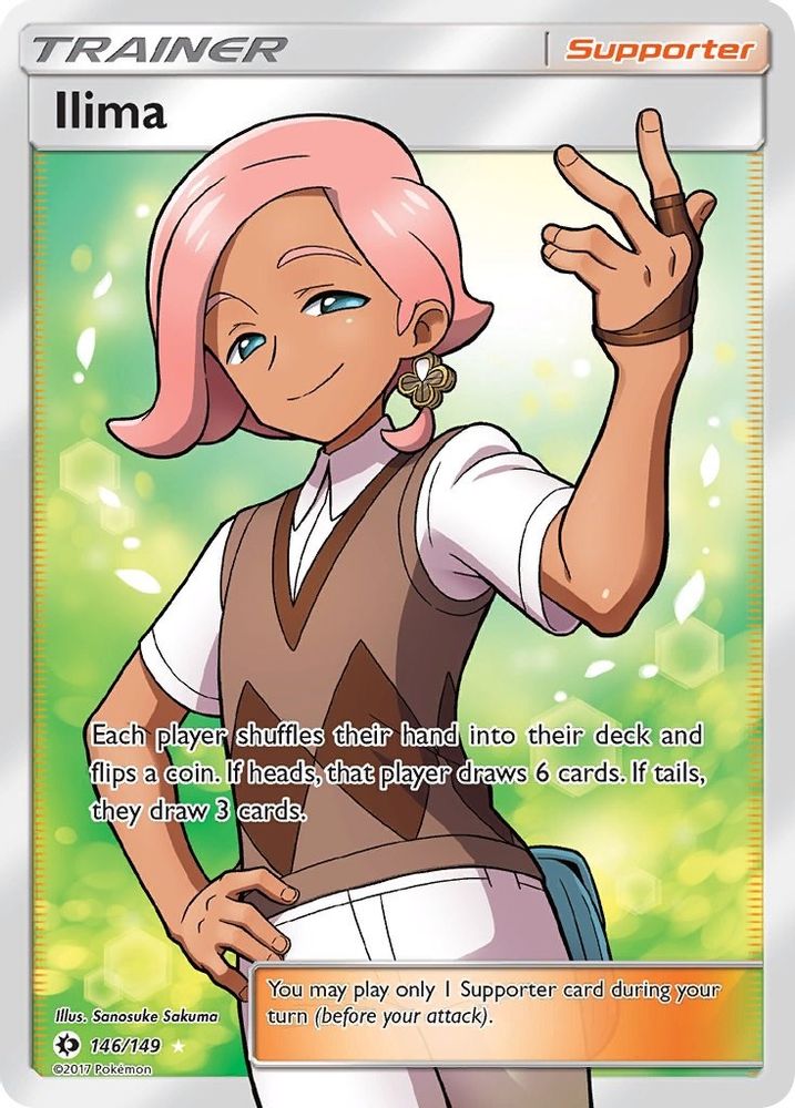 Ilima (Full Art) 146 - Holofoil SM Base Set - Ultra Rare