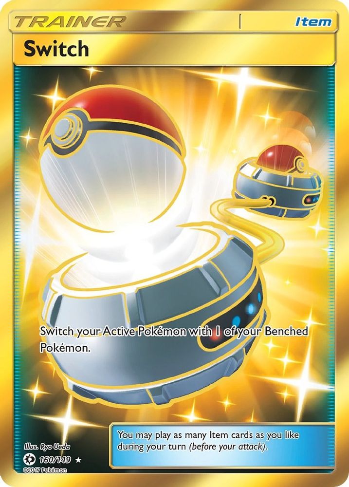 Switch (Secret) 160/149 - Holofoil SM Base Set - Secret Rare