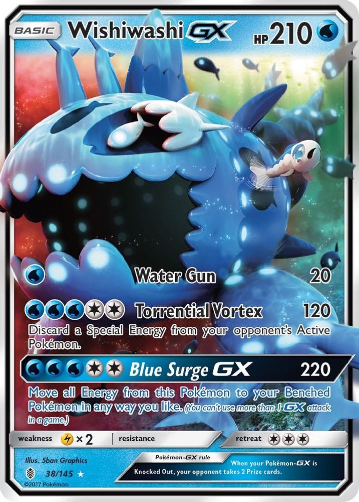 Wishiwashi GX 038 - Holofoil SM Guardians Rising - Ultra Rare