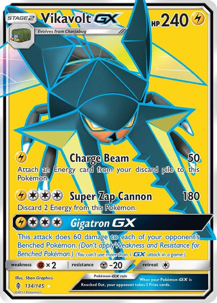 Vikavolt GX (Full Art) - Holofoil SM Guardians Rising - Ultra Rare