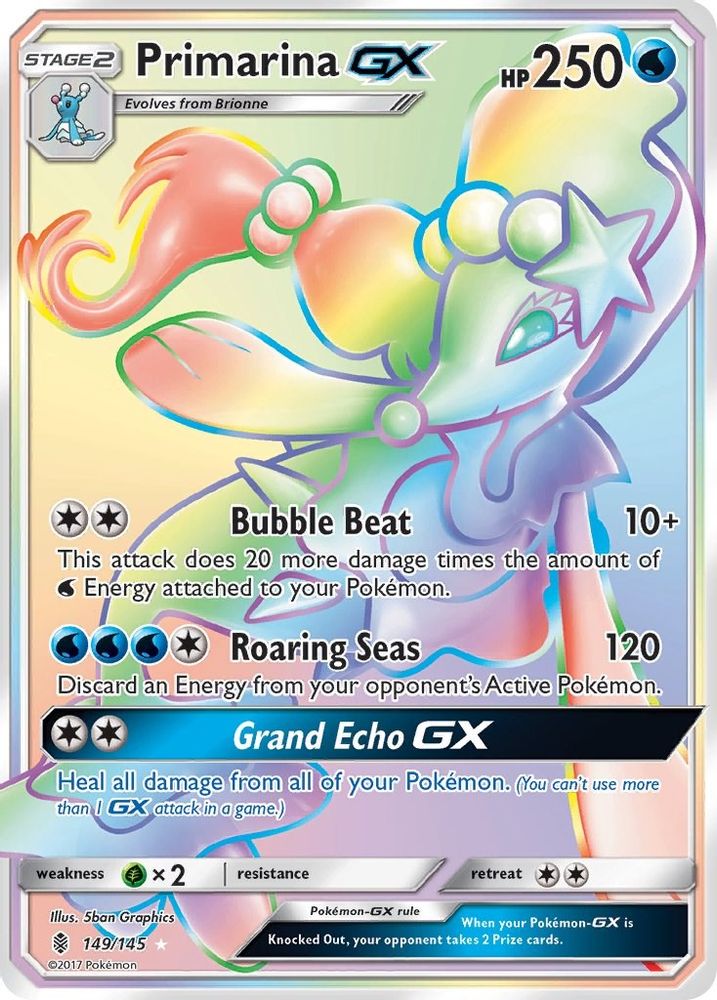 Primarina GX (Secret) - Holofoil SM Guardians Rising - Secret Rare