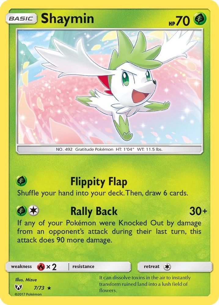 Shaymin 007 - Holofoil Shining Legends - Holo Rare
