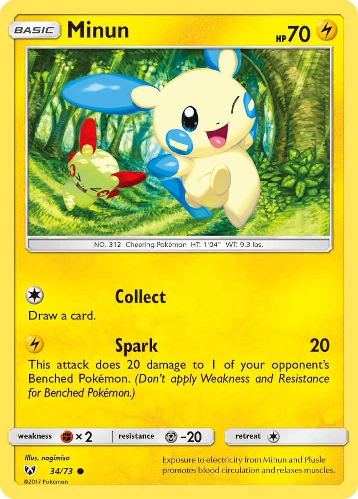 Minun 034 Shining Legends - Common