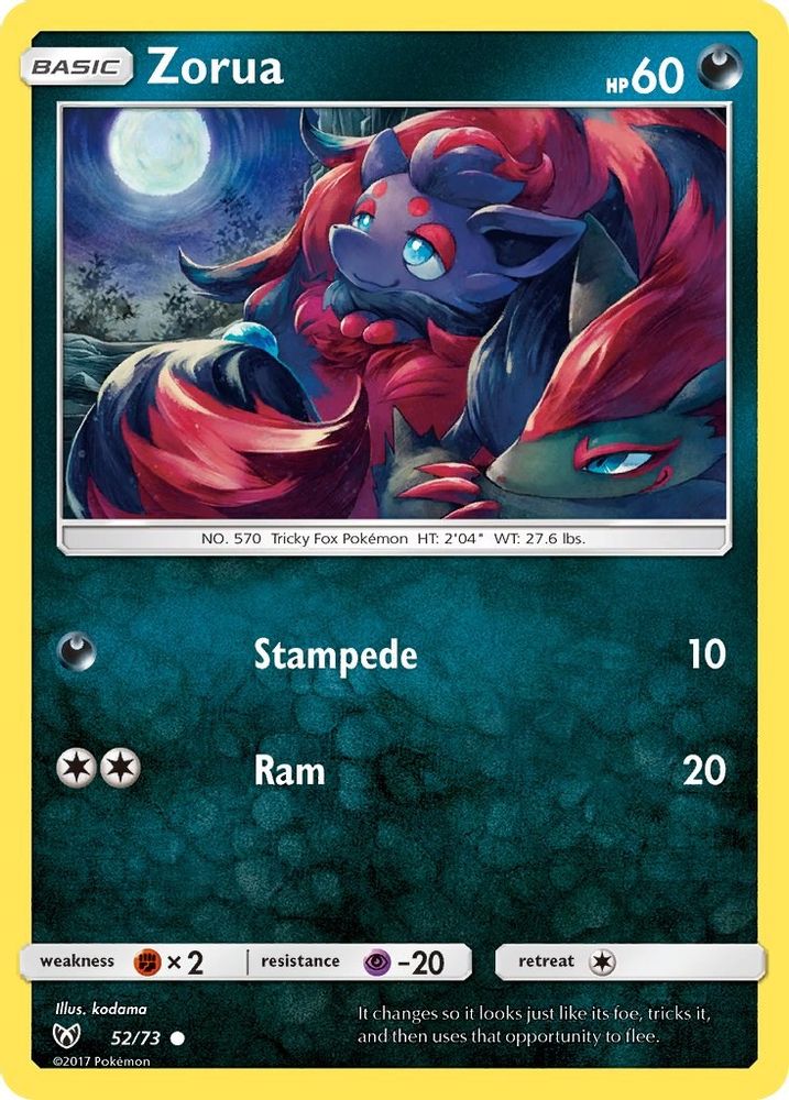 Zorua 052 Shining Legends - Common