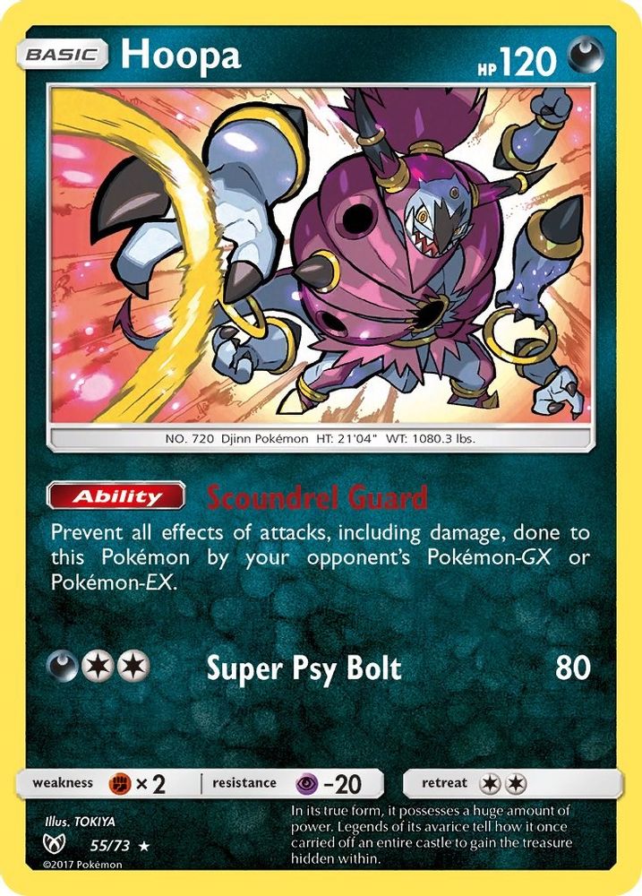 Hoopa 055 - Holofoil Shining Legends - Holo Rare