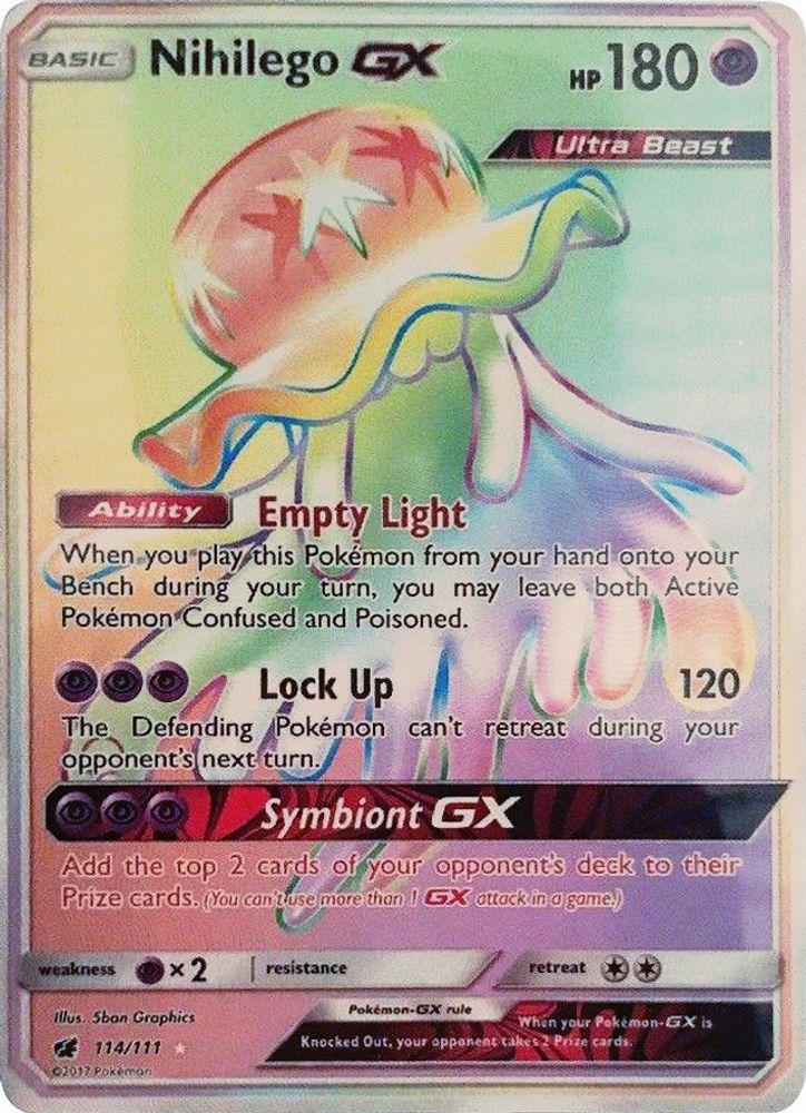 Nihilego GX (Secret) - Holofoil SM Crimson Invasion - Secret Rare