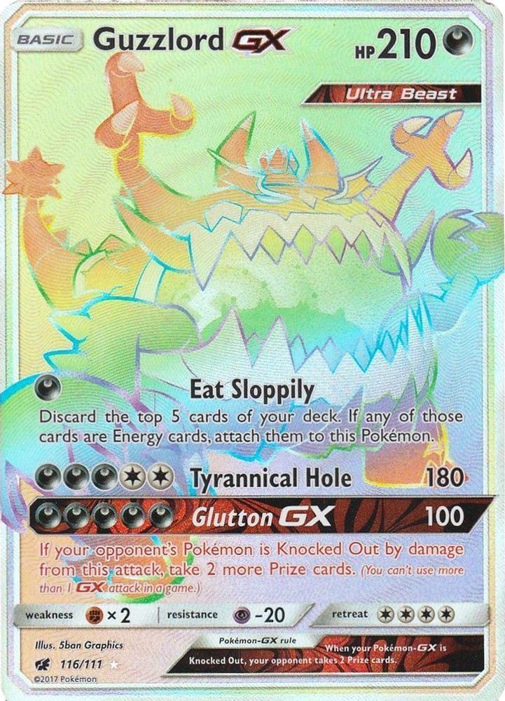 Guzzlord GX (Secret) - Holofoil SM Crimson Invasion - Secret Rare