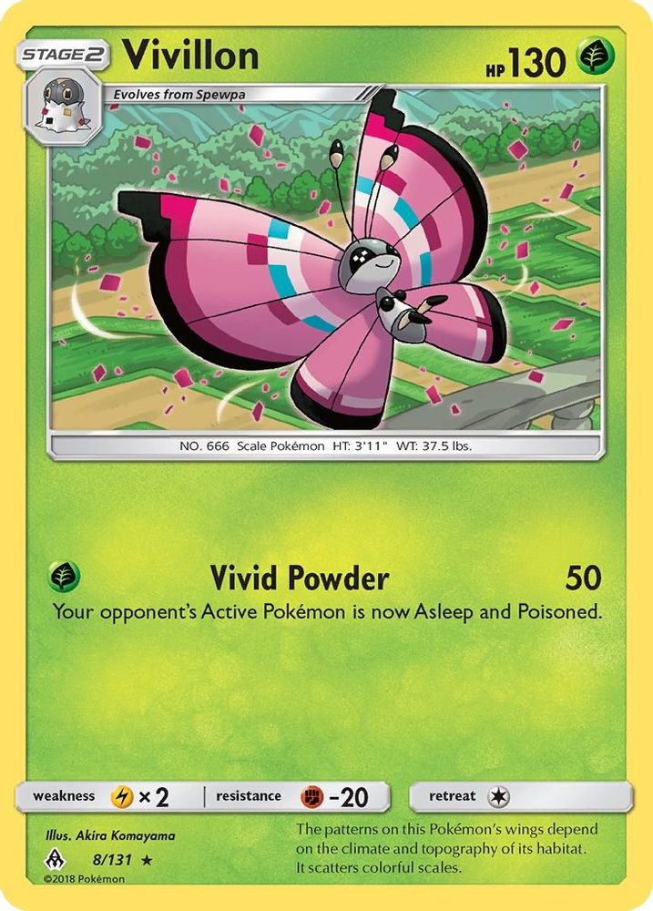 Vivillon - Reverse Holofoil SM Forbidden Light - Rare