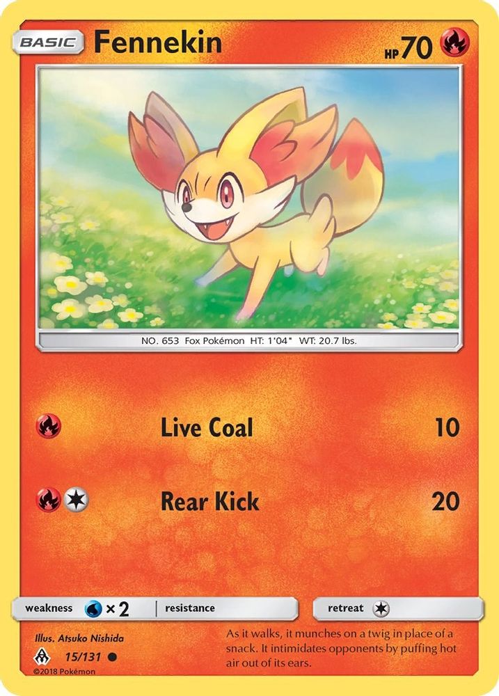 Fennekin (15) (15) 015 - Reverse Holofoil SM Forbidden Light - Common
