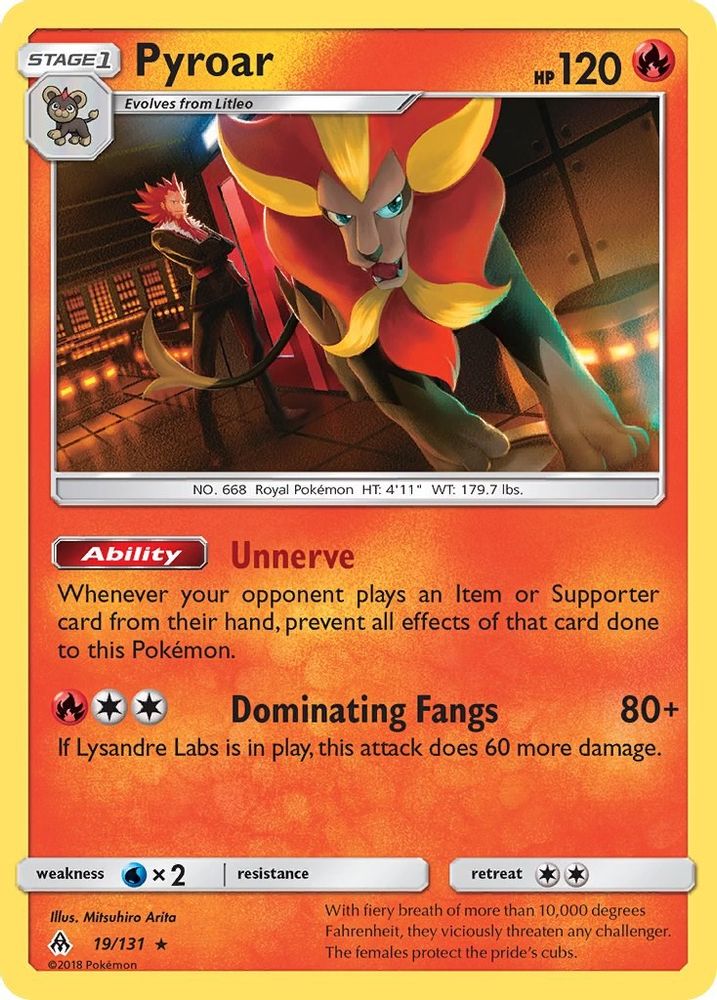 Pyroar - Holofoil SM Forbidden Light - Holo Rare