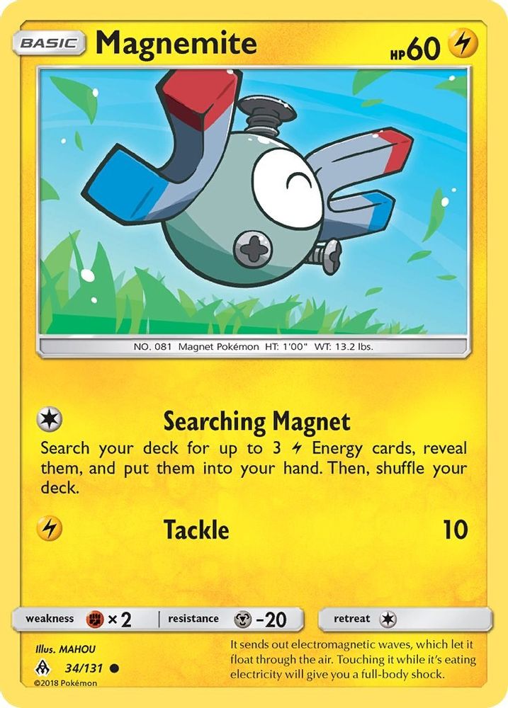 Magnemite 034 - Reverse Holofoil SM Forbidden Light - Common