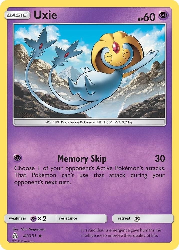Uxie 041/131 - Reverse Holofoil SM Forbidden Light - Uncommon
