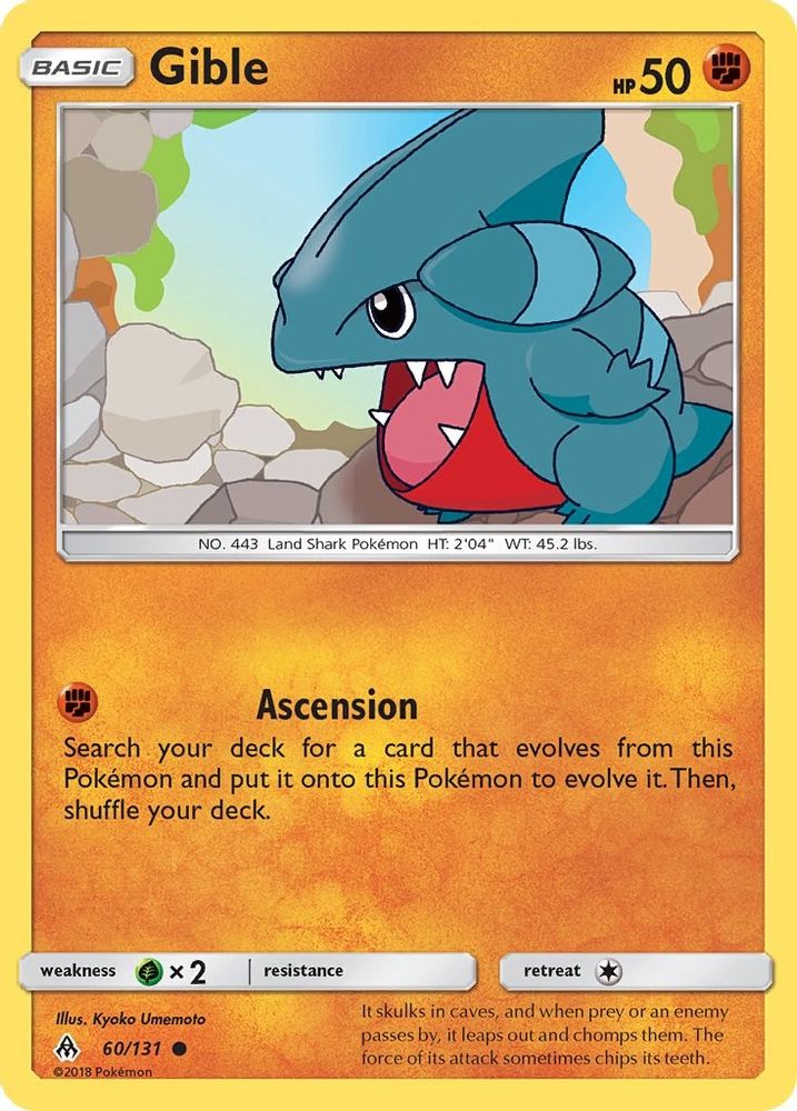 Gible 060 - Reverse Holofoil SM Forbidden Light - Common