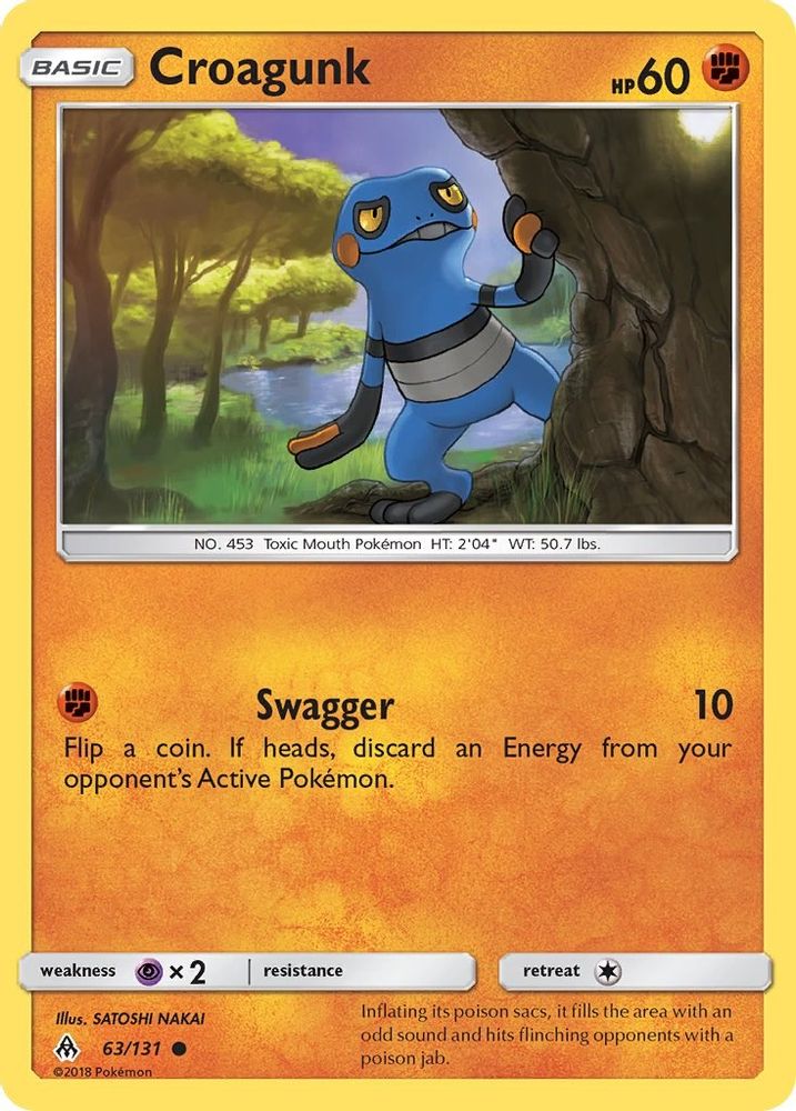 Croagunk SM Forbidden Light - Common