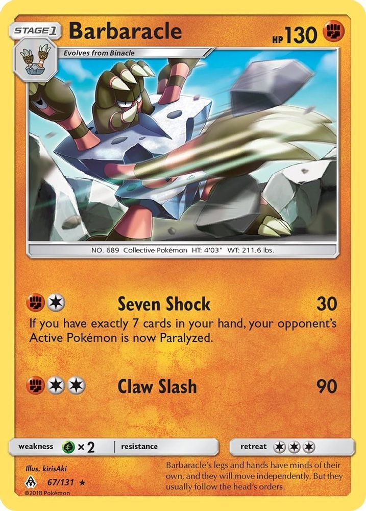 Barbaracle - Reverse Holofoil SM Forbidden Light - Rare