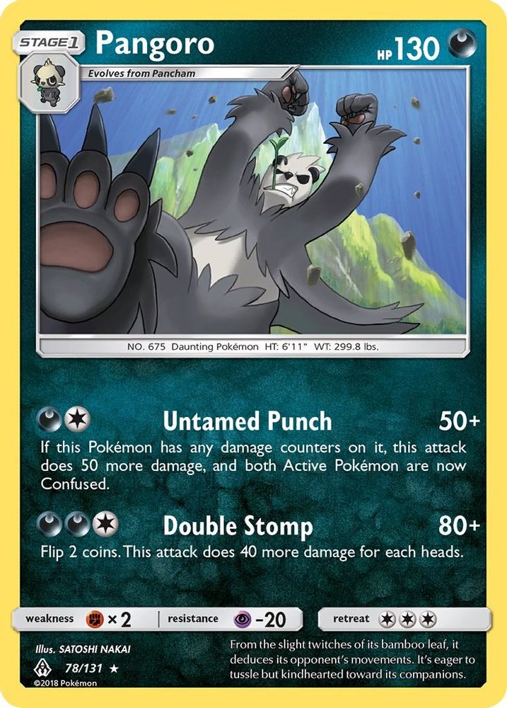 Pangoro SM Forbidden Light - Rare