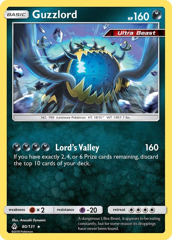 Guzzlord 080/131 - Holofoil SM Forbidden Light - Holo Rare