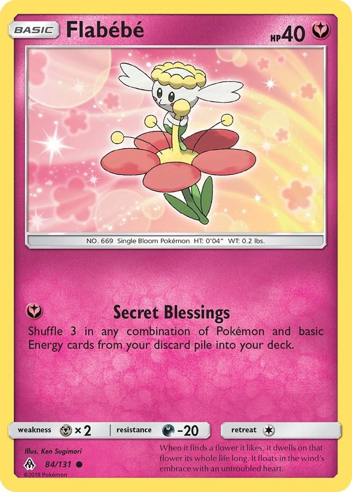Flabebe (84) (84) 084 - Reverse Holofoil SM Forbidden Light - Common