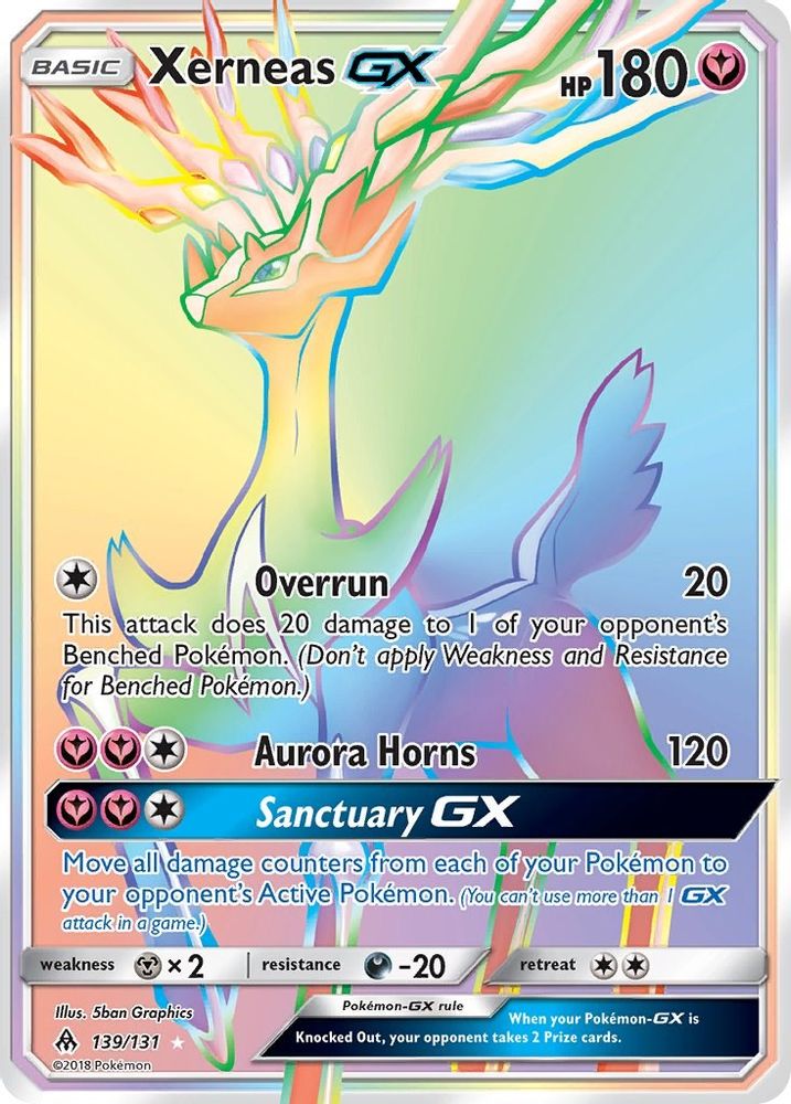 Xerneas GX (Secret) - Holofoil SM Forbidden Light - Secret Rare