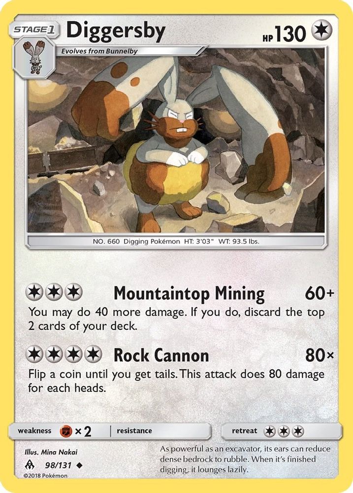 Diggersby - Reverse Holofoil SM Forbidden Light - Uncommon