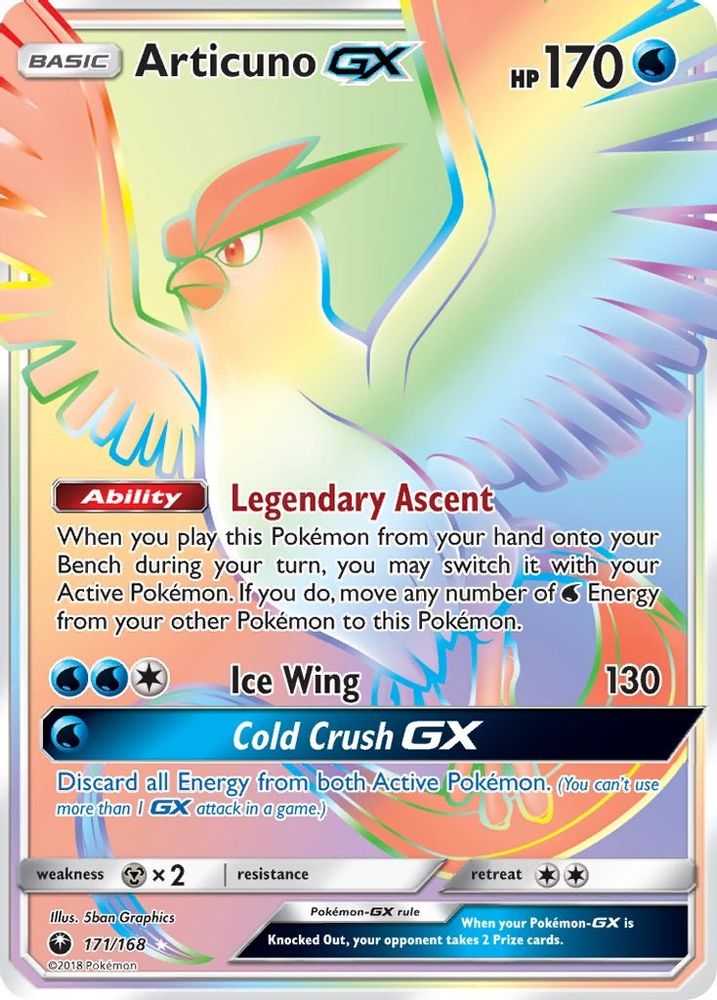 Articuno GX (Secret) - Holofoil SM Celestial Storm - Secret Rare