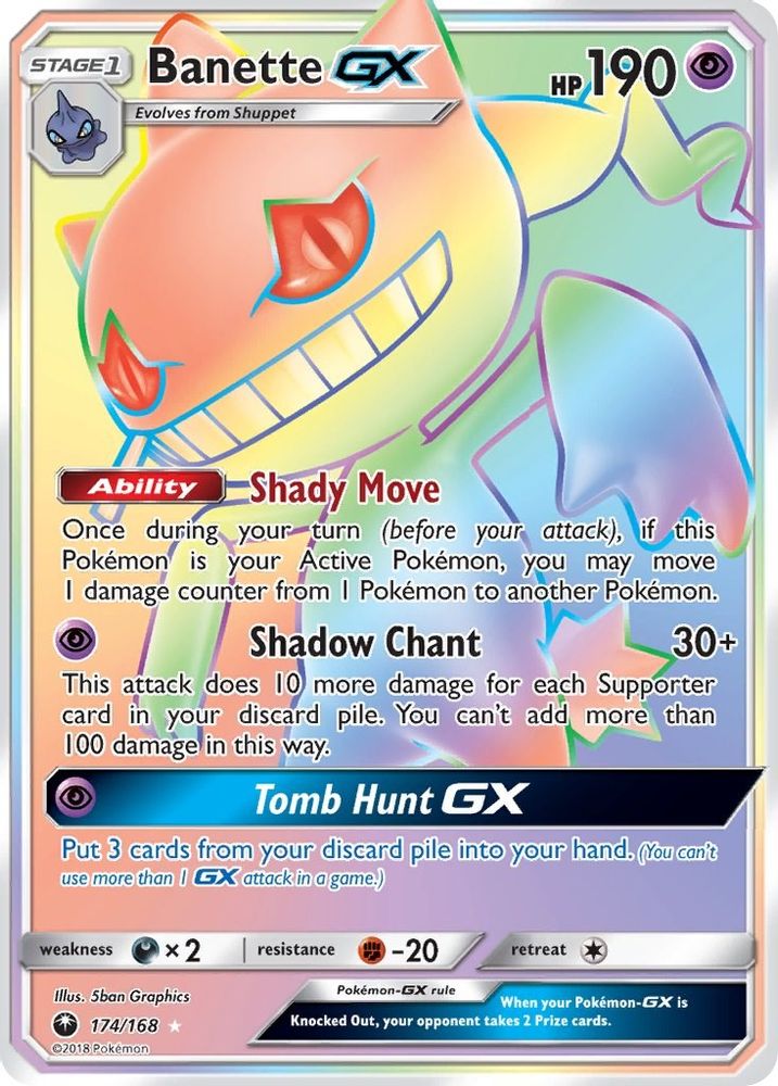Banette GX (Secret) - Holofoil SM Celestial Storm - Secret Rare