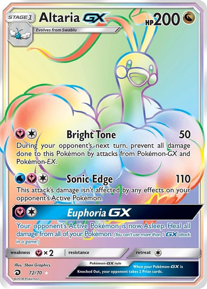 Altaria GX (Secret) - Holofoil Dragon Majesty - Secret Rare
