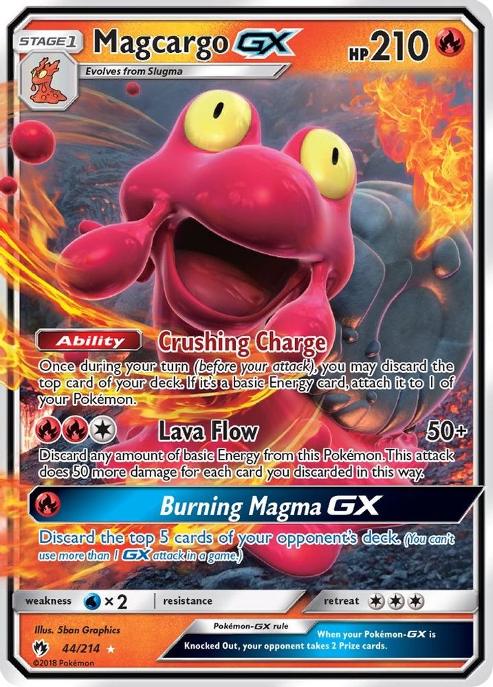 Magcargo GX/214 - Holofoil SM Lost Thunder - Ultra Rare