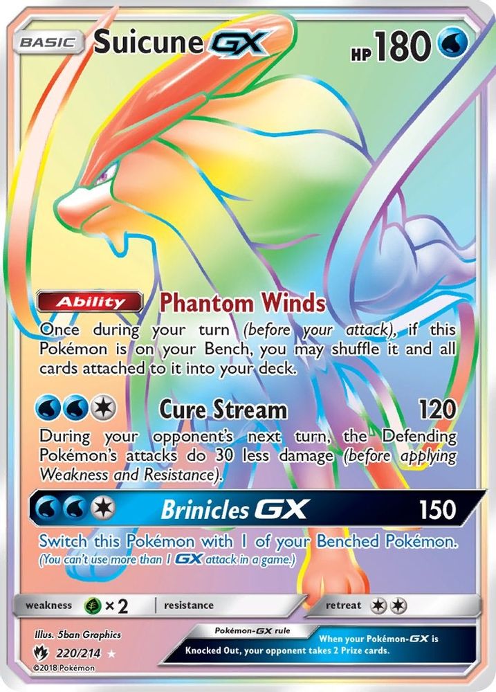 Suicune GX (Secret) - Holofoil SM Lost Thunder - Secret Rare