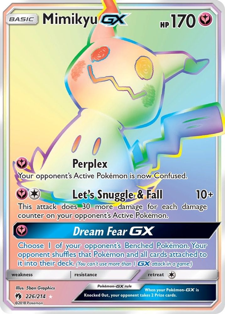 Mimikyu GX (Secret) - Holofoil SM Lost Thunder - Secret Rare