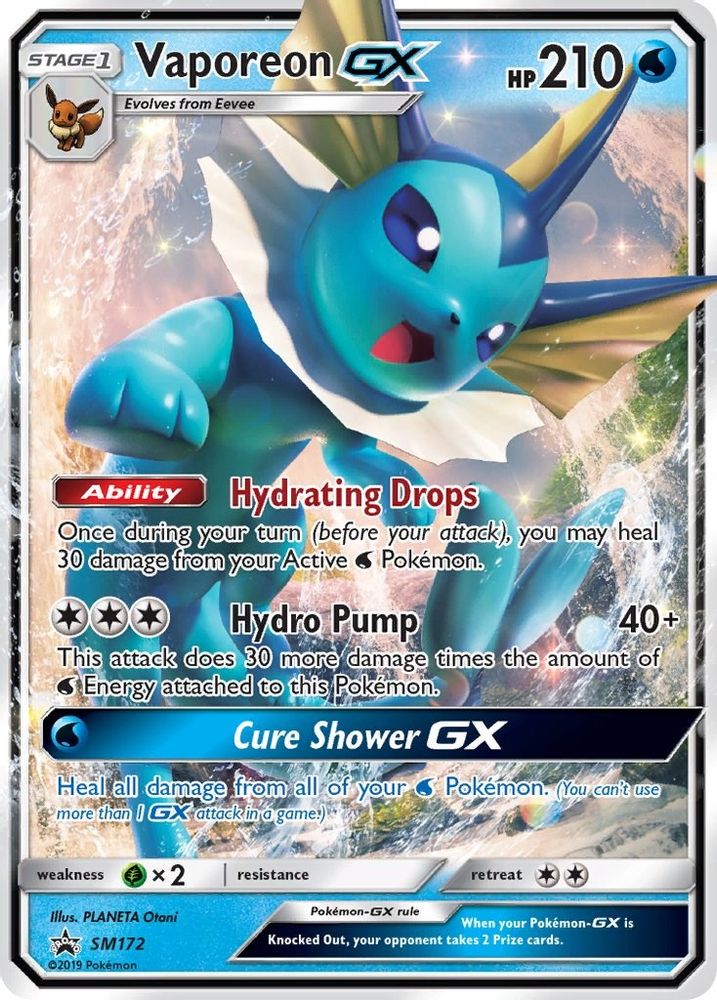 Vaporeon GX SM172 - Holofoil SM Promos - Promo