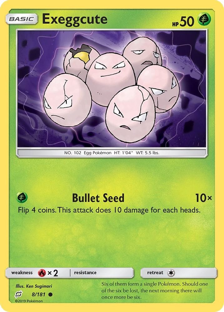 Exeggcute 008 - Reverse Holofoil SM Team Up - Common