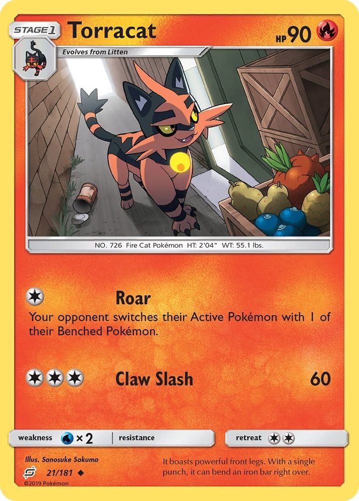 Torracat 021/181 - Reverse Holofoil SM Team Up - Uncommon