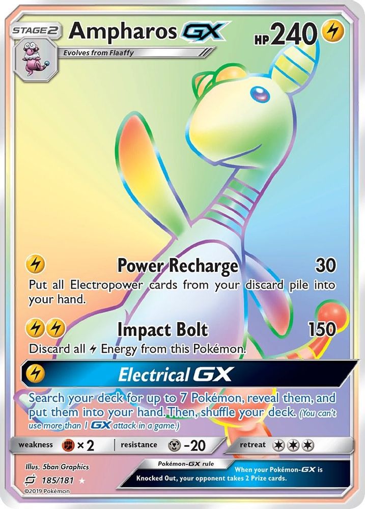 Ampharos GX (Secret) - Holofoil SM Team Up - Secret Rare