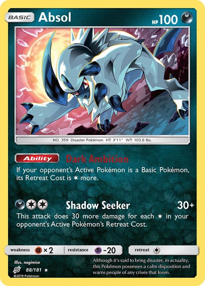 Absol 088 - Holofoil SM Team Up - Holo Rare